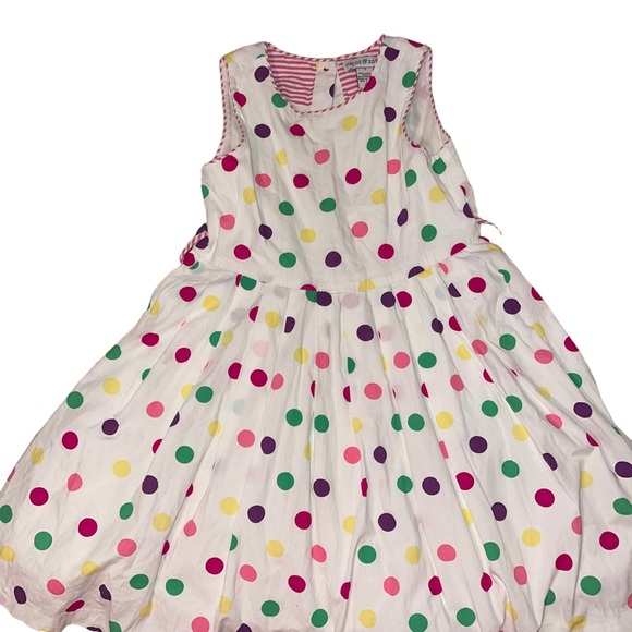 Maggie & Zoe Girls Sleeveless Polka Dot Sundress Fit & Flare Crinoline Size 7 - Picture 2 of 8